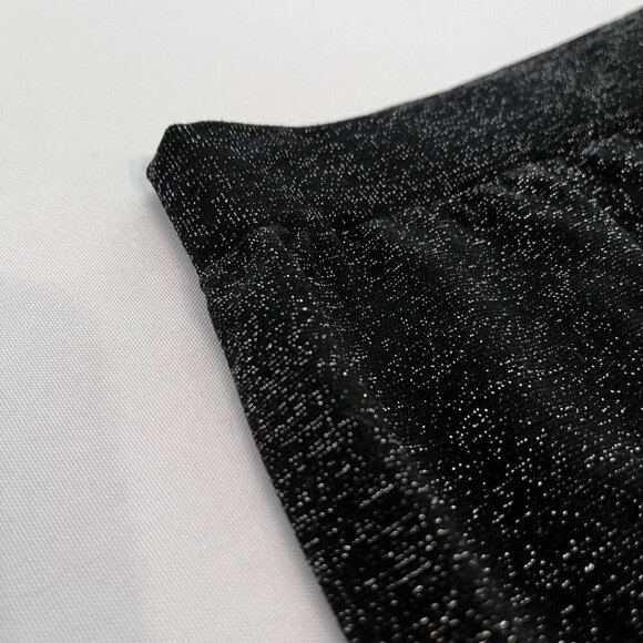 WOLFORD BLACK SILVER METALLIC GLITTER OPAQUE LEGGINGS - S - Picture 5 of 9